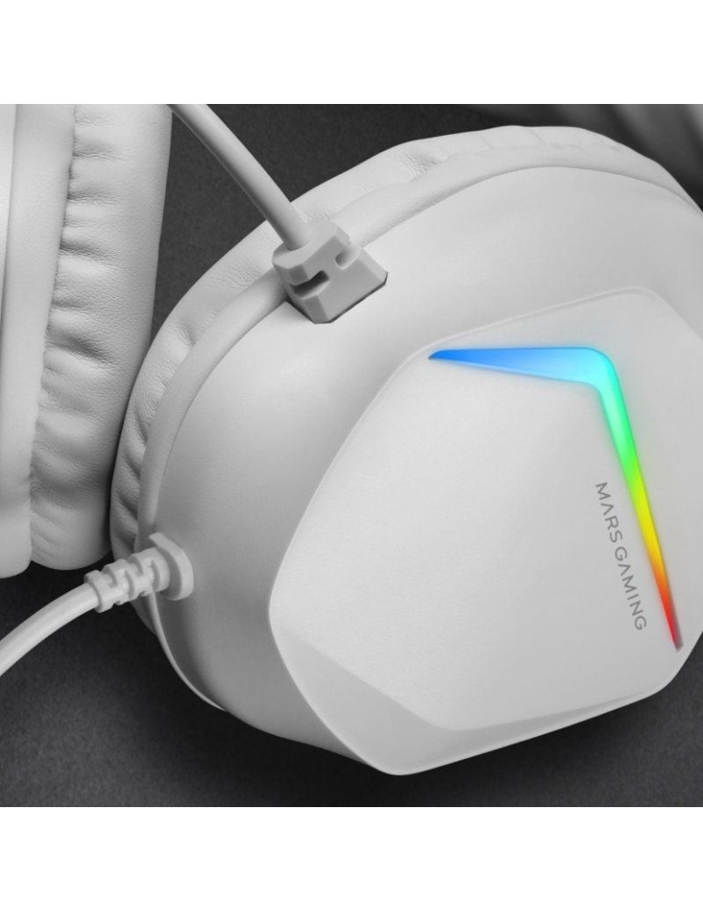 Auriculares Gaming con Micrófono Mars Gaming MH122/ Jack 3.5/ Blancos