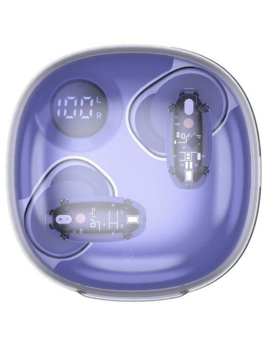 Auriculares Bluetooth Mars Gaming MHIB2 con estuche de carga/ Autonomía 7h/ Morados