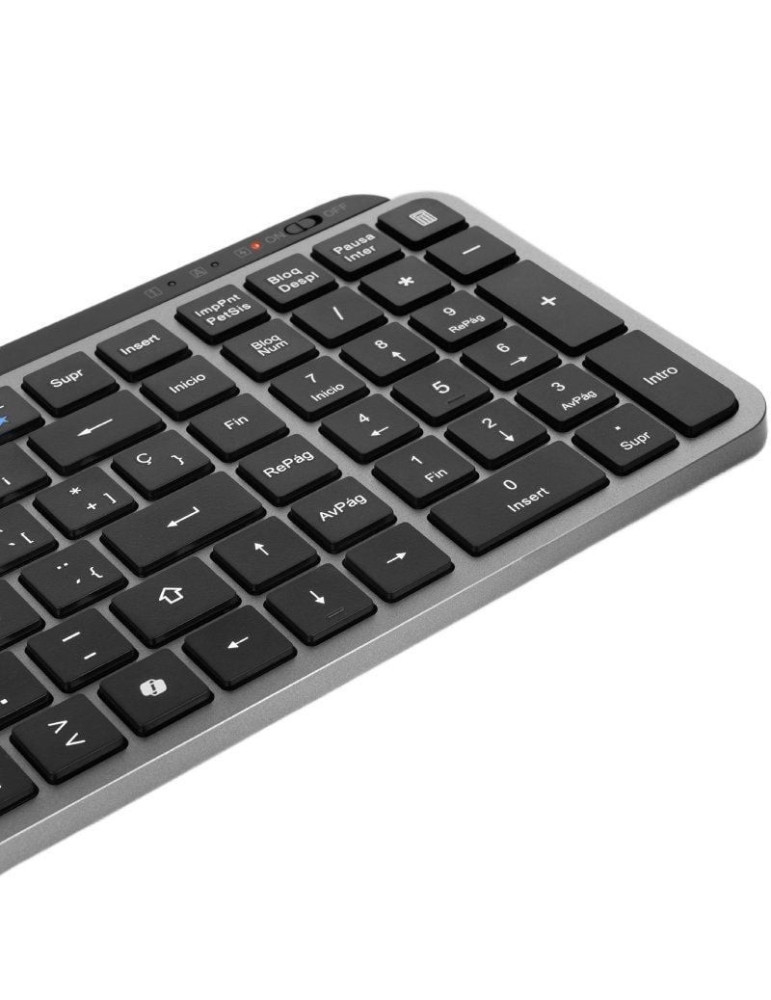 Teclado Compacto Inalámbrico por Bluetooth Mars Gaming MK-SILENKEYS/ Negro