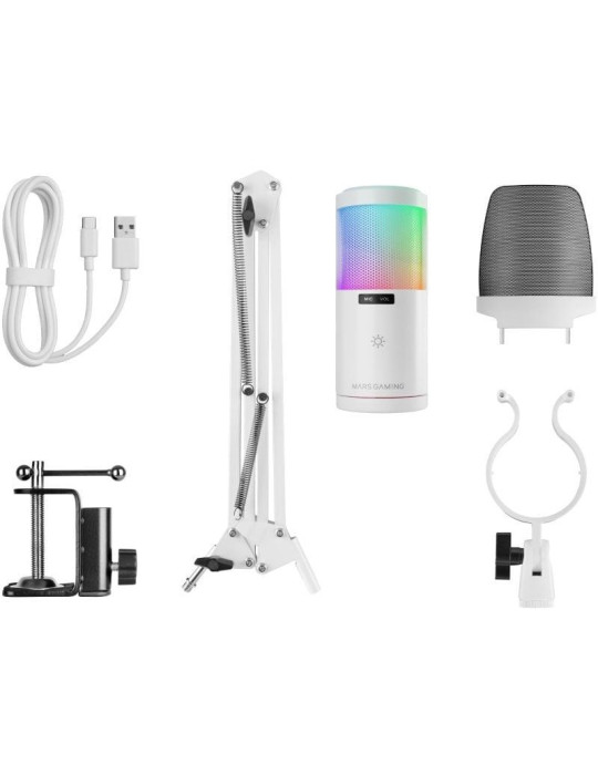 Micrófono Mars Gaming MMIC-SC / USB 2.0/ Blanco