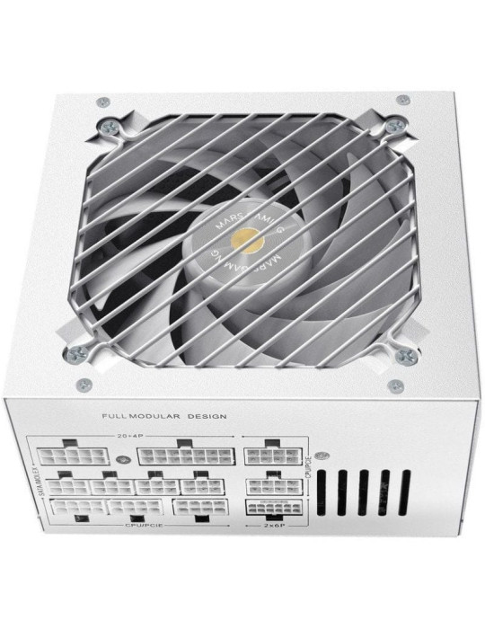 Fuente de Alimentación Mars Gaming MPB1000PSI/ 1000W/ Ventilador 14cm/ ATX 3.1/ PCIe 5.1/ 80 Plus Gold/ Blanca