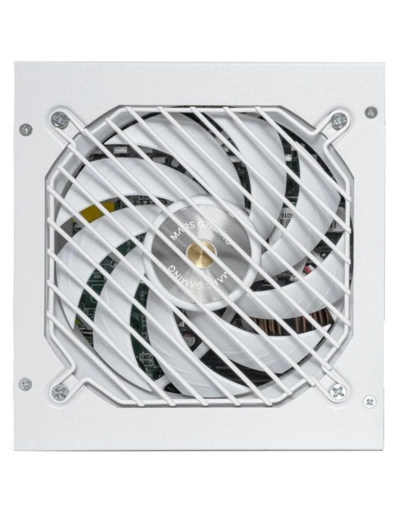 Fuente de Alimentación Mars Gaming MPB1000PSI/ 1000W/ Ventilador 14cm/ ATX 3.1/ PCIe 5.1/ 80 Plus Gold/ Blanca