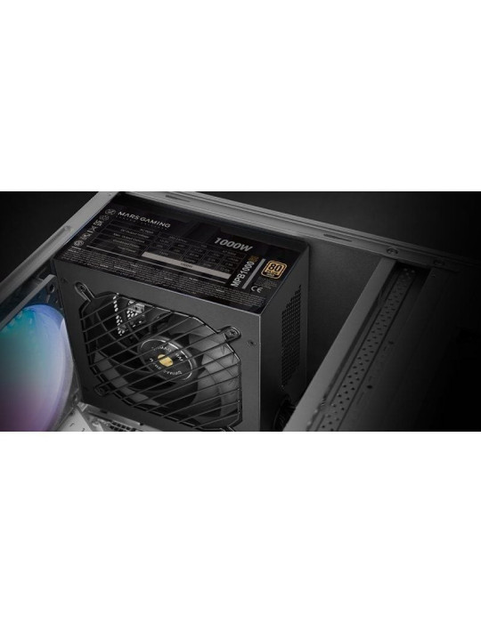 Fuente de Alimentación Mars Gaming MPB1000SI/ 1000W/ Ventilador 12cm/ 80 Plus Gold