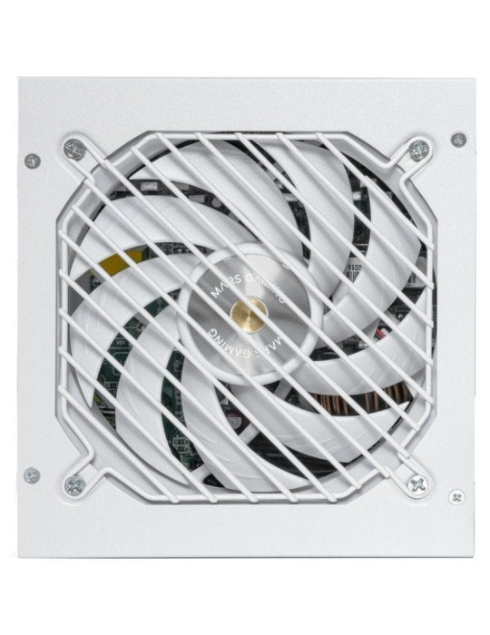 Fuente de Alimentación Mars Gaming MPB1000SIM/ 1000W/ Ventilador 14cm/ ATX 3.1/ PCIe 5.1/ 80 Plus Gold/ Blanca