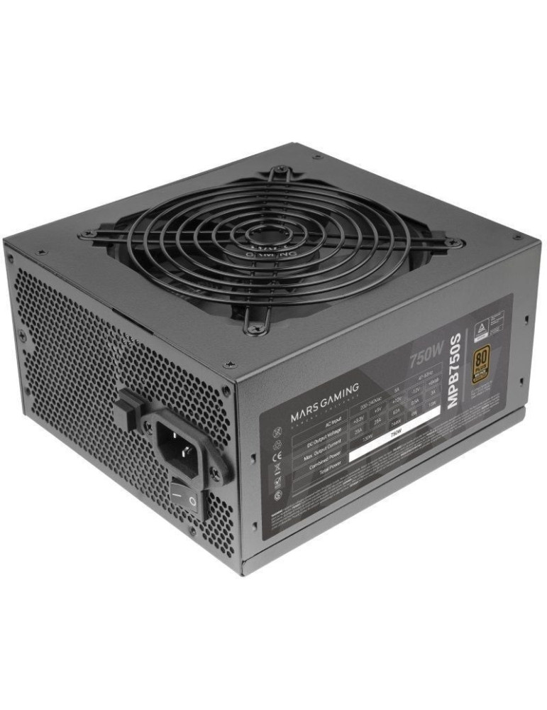 Fuente de Alimentación Mars Gaming MPB750S/ 750W/ Ventilador 12cm/ 80 Plus Bronze