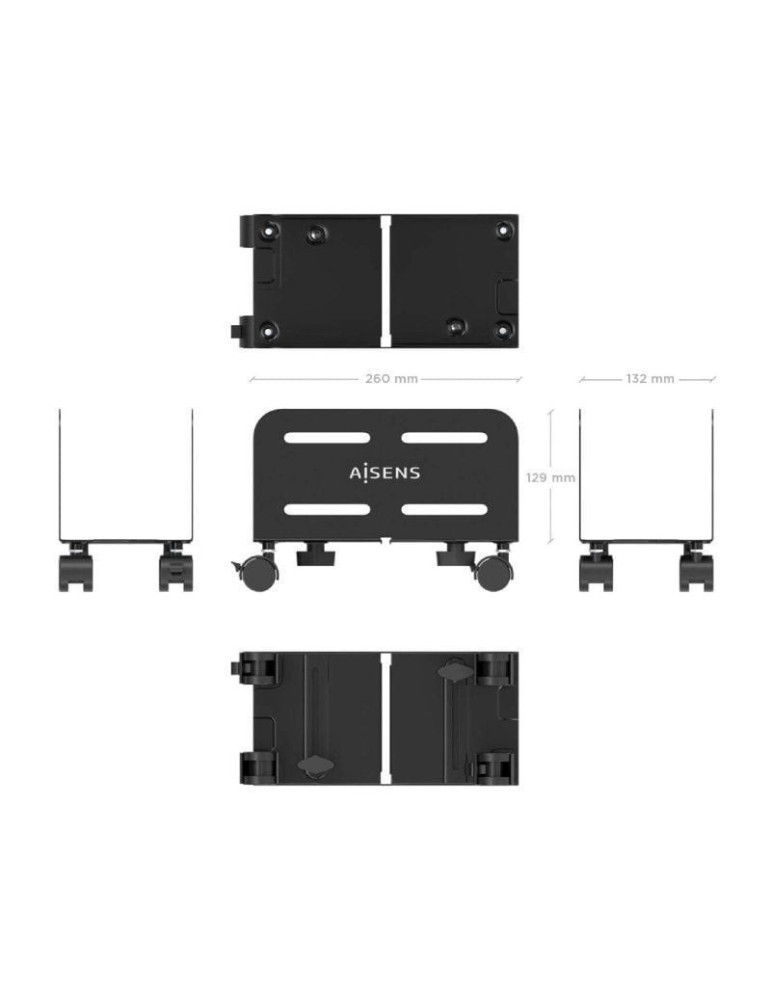 Soporte CPU con Ruedas para PC Aisens MPC06-207 para PC/ hasta 10kg