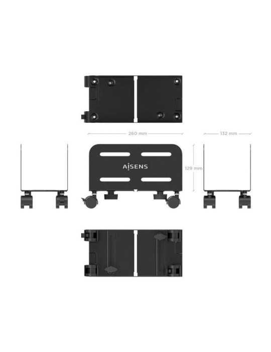 Soporte CPU con Ruedas para PC Aisens MPC06-207 para PC/ hasta 10kg