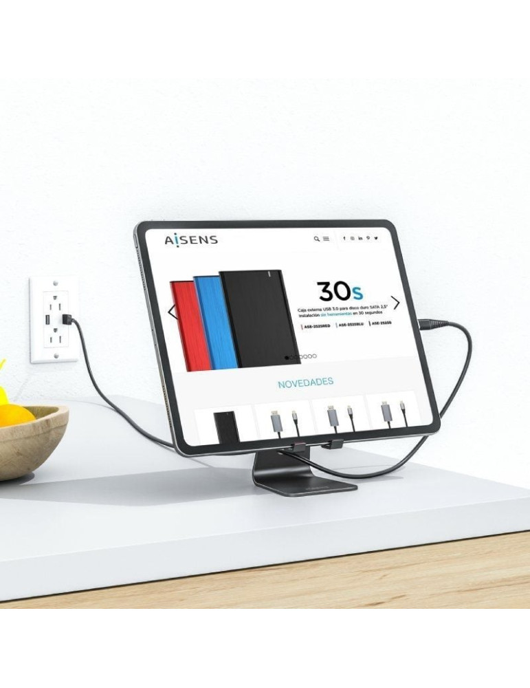 Soporte para Smartphone/Tablet Aisens MS1PM-084/ Negro