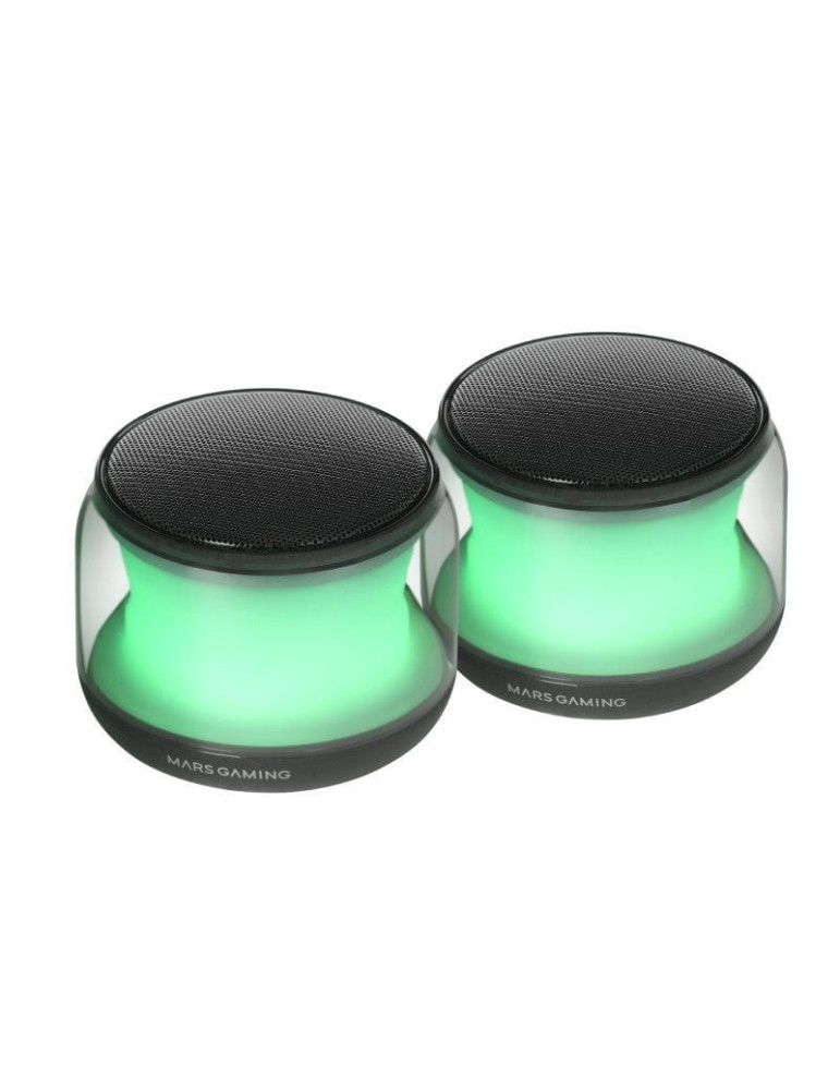 Altavoces con Bluetooth Mars Gaming MS-AURA/ 15W/ 2.0/ Negros
