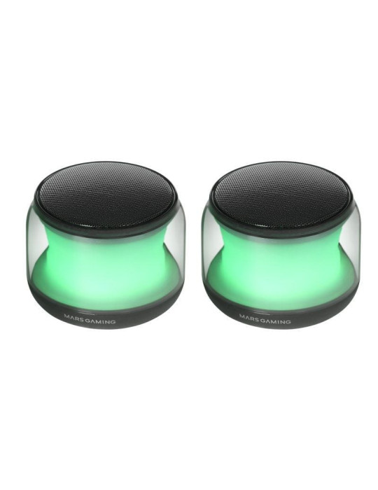 Altavoces con Bluetooth Mars Gaming MS-AURA/ 15W/ 2.0/ Negros