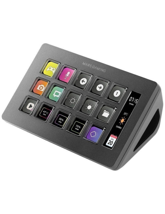 Stream Deck Slim Mars Gaming MSD-ONE/ 15 Teclas LCD/ Negro
