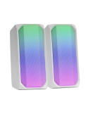 Altavoces con Bluetooth Mars Gaming MSRGBW/ 15W/ 2.0/ Blancos