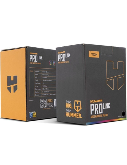 Pack 3 Ventiladores Nox Pro Link/ ARGB/ 12cm