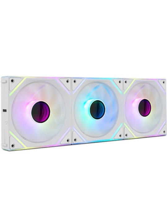 Pack 3 Ventiladores Nox Pro Link/ ARGB/ 12cm/ Blancos