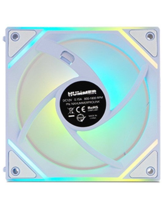 Pack 3 Ventiladores Nox Pro Link/ ARGB/ 12cm/ Blancos