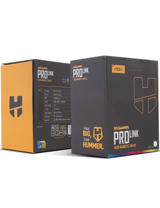 Pack 3 Ventiladores Nox Pro Link/ ARGB/ 12cm/ Blancos