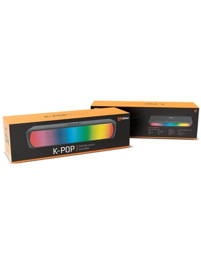 Barra de Sonido con Bluetooth Krom K-POP/ 6W/ 2.0