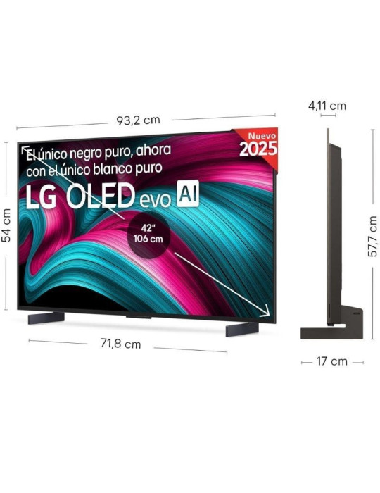 Televisor LG OLED Evo OLED42C54LA 42"/ Ultra HD 4K/ Smart TV/ WiFi