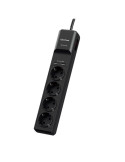 Regleta con interruptor Cyberpower P0420SUD0-DE/ 4 Tomas de corriente/ 2 USB/ Cable 1.8m/ Negra