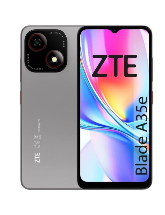 Smartphone ZTE Blade A35E 2GB/ 32GB/ 6.52"/ Gris Oscuro