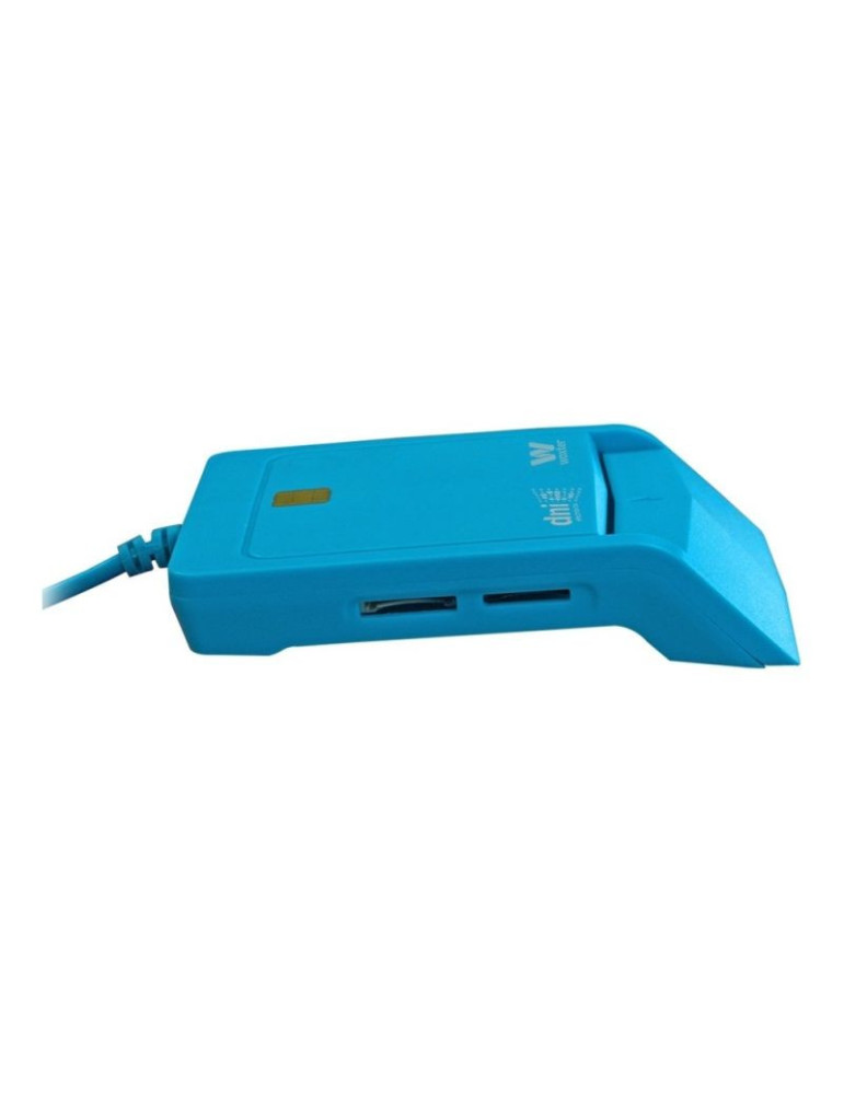 Lector de DNI y Tarjetas Woxter Combo PE26-146/ Azul/ USB 2.0/ Azul