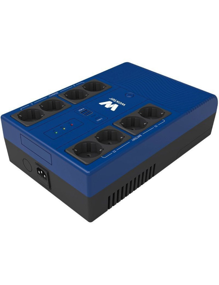 SAI Línea Interactiva Woxter Multibase UPS 800 VA/ 800VA-480W/ 8 Salidas/ Formato Torre
