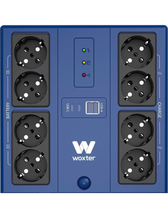 SAI Línea Interactiva Woxter Multibase UPS 800 VA/ 800VA-480W/ 8 Salidas/ Formato Torre