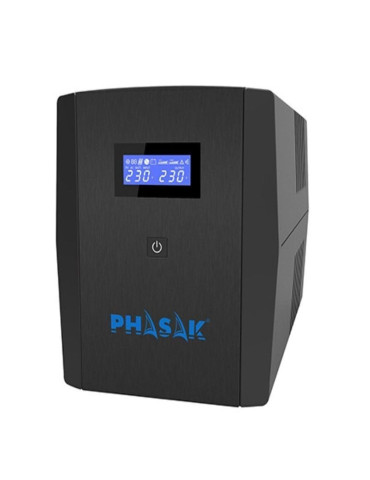 SAI Línea Interactiva Phasak SIRIUS 1260 VA Interactive/ 1260VA-720W/ 4 Salidas/ Formato Torre