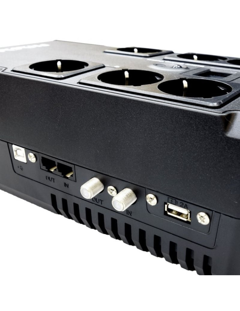 SAI Línea Interactiva Phasak Kryptos 800 VA/ 480W/ 6 Salidas/ Formato Bloque