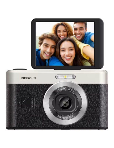 Cámara Digital Kodak Pixpro C1/ 13MP/ Zoom Óptico 4x/ Negra