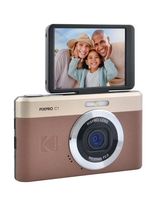 Cámara Digital Kodak Pixpro C1/ 13MP/ Zoom Óptico 4x/ Marrón