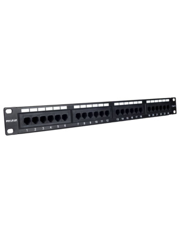Patch Panel Phasak PU 2956/ 24 Puertos/ Cat.6/ Altura 1U