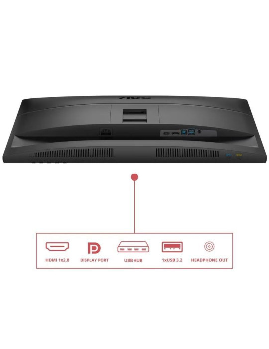 Monitor Profesional AOC Q27E4U 27"/ QHD/ Multimedia/ Regulable en altura/ Negro