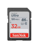 Tarjeta de Memoria SanDisk Ultra 32GB SD HC UHS-I - SDXC/ Clase 10/ 120MBs