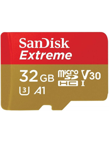 Tarjeta de Memoria SanDisk Extreme 32GB microSD HC UHS-I con Adaptador/ Clase 10/ 100MBs 2