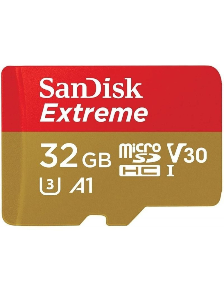 Tarjeta de Memoria SanDisk Extreme 32GB microSD HC UHS-I con Adaptador/ Clase 10/ 100MBs