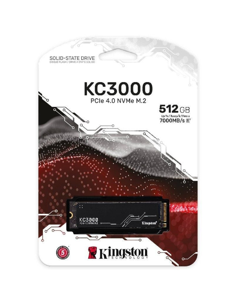 Disco SSD Kingston KC3000 512GB/ M.2 2280 PCIe Gen4/ con Disipador de Calor/ Full Capacity
