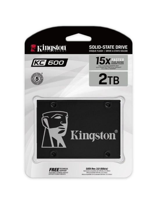 Disco SSD Kingston KC600 2TB/ SATA III/ Full Capacity