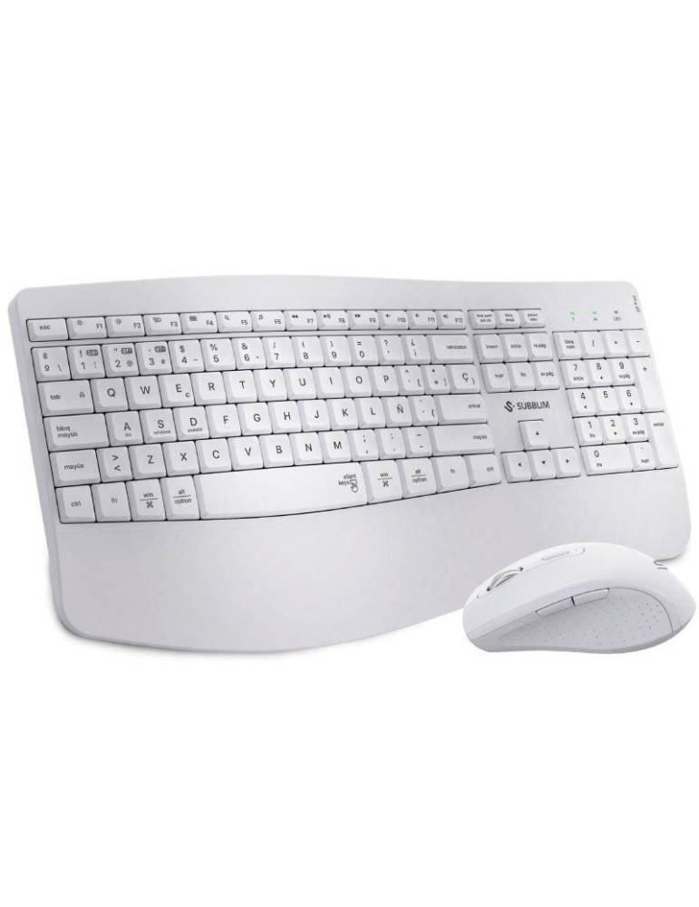 Teclado y Ratón Inalámbrico Subblim Combo Dual Office Prowave/ Blanco