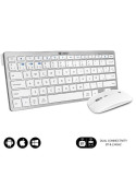 Teclado y Ratón Inalámbrico Subblim OCO010 Combo Multidispositivo Compacto/ Plata
