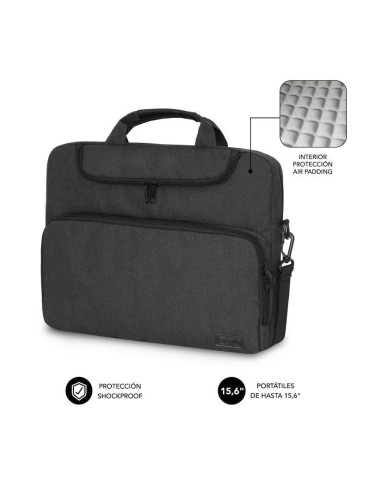 Maletín Subblim Air Padding para Portátiles hasta 15.6"/ Gris Oscuro
