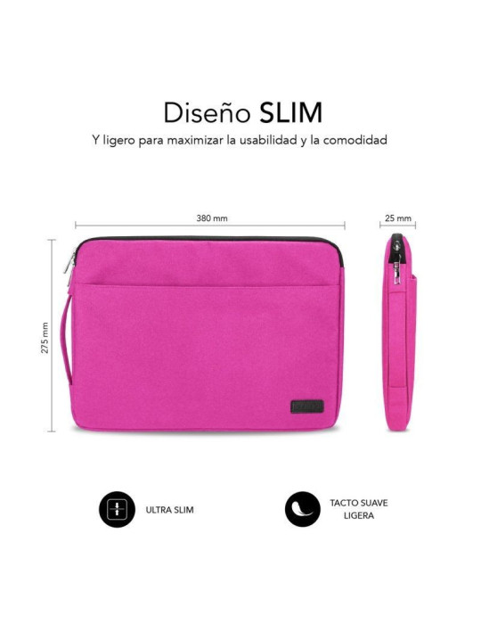 Funda Subblim Urban Laptop Sleeve para Portátiles hasta 14"/ Rosa