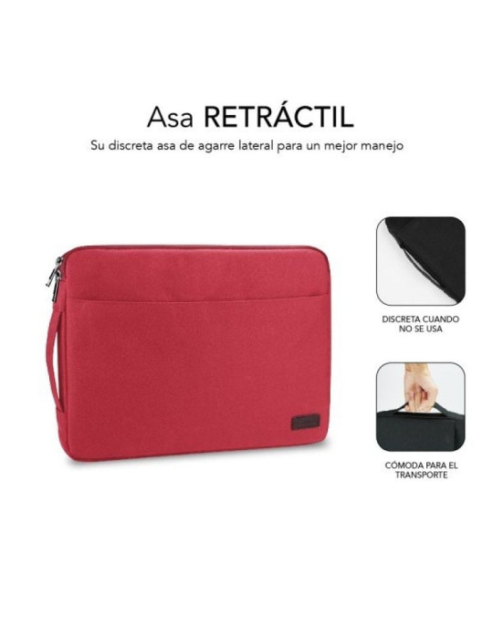 Funda Subblim Urban Laptop Sleeve para Portátiles hasta 15.6"/ Roja