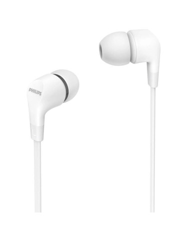 Auriculares Intrauditivos Philips TAE1105WT/ con Micrófono/ Jack 3.5/ Blancos
