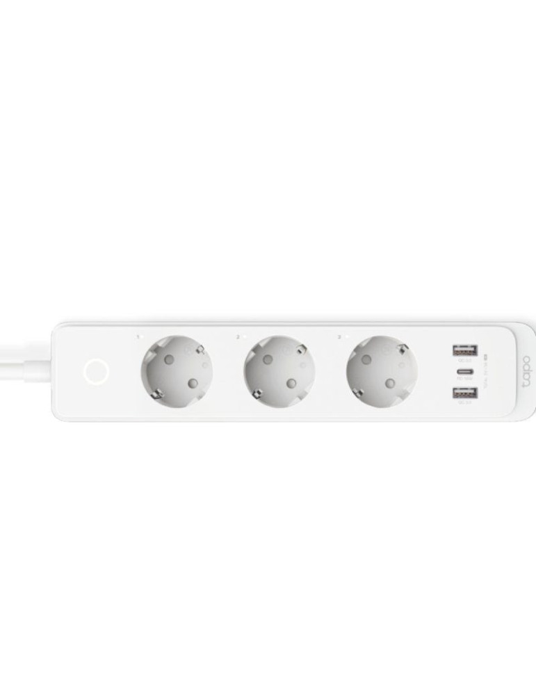 Regleta Inteligente TP-Link Tapo P300/ 3 Tomas de corriente/ 2 USB Tipo-A/ 1 USB Tipo-C/ WiFi/ Blanca