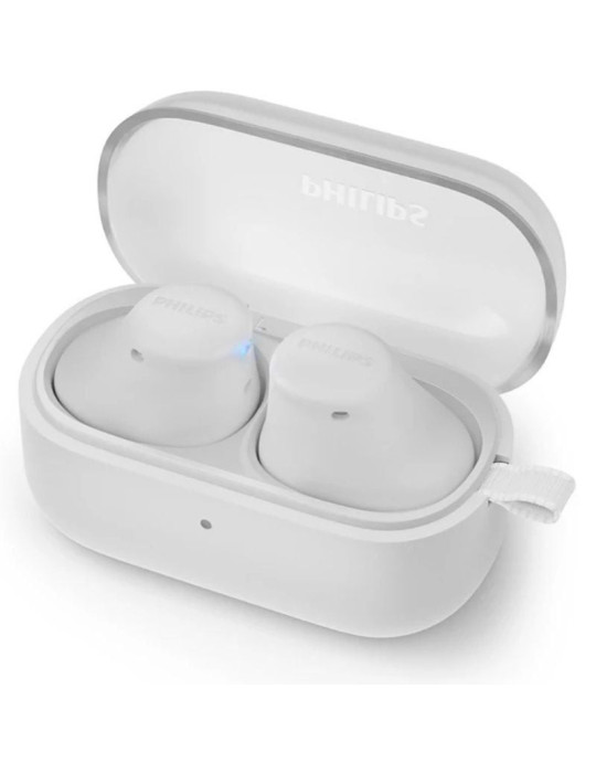 Auriculares Bluetooth Philips TAT2149 con estuche de carga/ Autonomía 6h/ Blancos