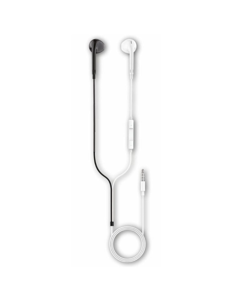 Auriculares Intrauditivos Tech One Tech earTECH B&W Be Original TEC1011/ con Micrófono/ Mini Jack 3.5/ Blanco y Negro