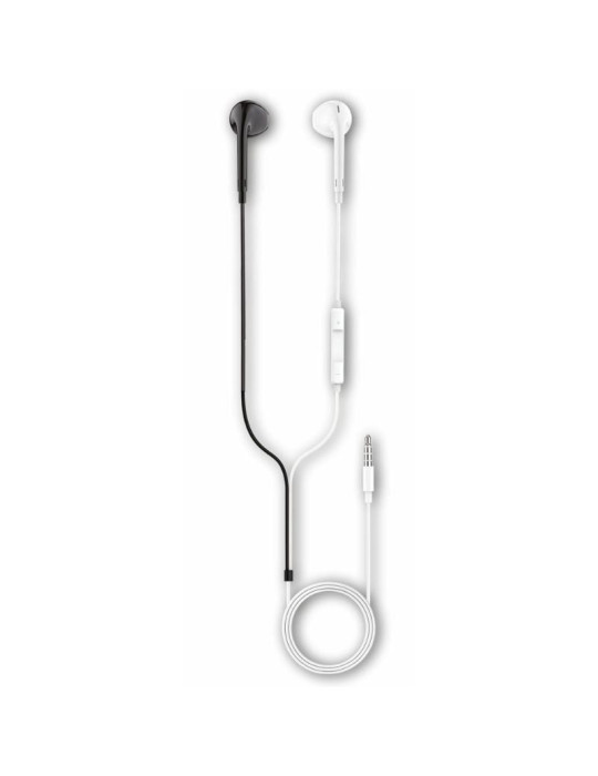 Auriculares Intrauditivos Tech One Tech earTECH B&W Be Original TEC1011/ con Micrófono/ Mini Jack 3.5/ Blanco y Negro