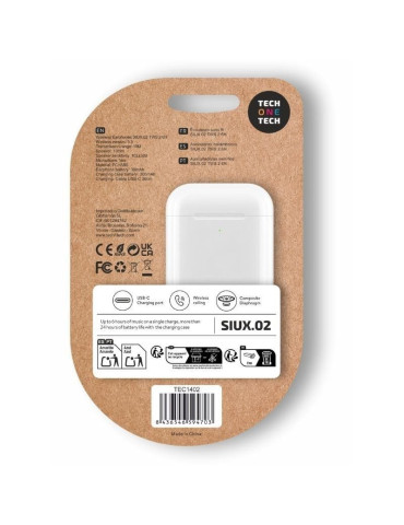 Auriculares Bluetooth Tech One Tech SIUX.2 TEC1402/ con estuche de carga/ Autonomía 6h/ Blancos 2