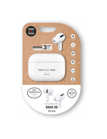 Auriculares Bluetooth Tech One Tech SIUX.10 TEC1410/ con estuche de carga/ Autonomía 5h/ Blancos 2